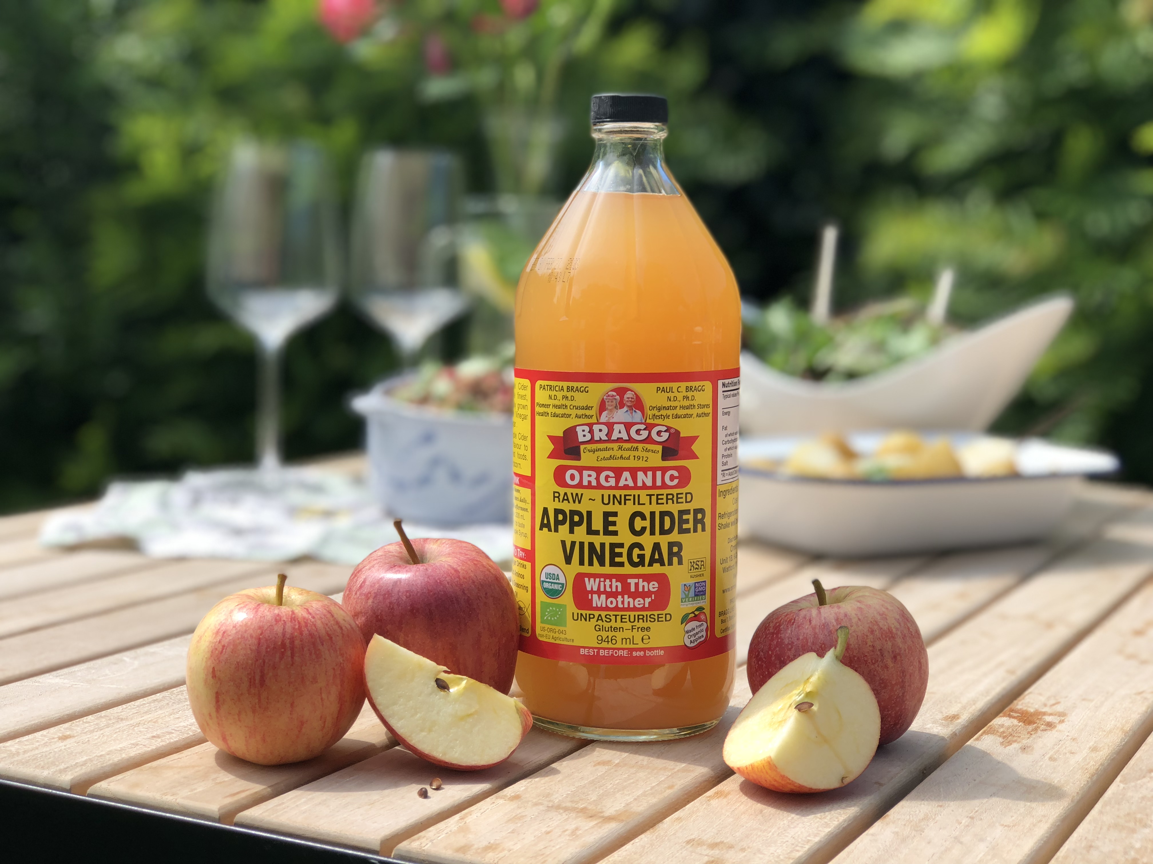 Bragg Apple Cider Vinegar on a summers day 